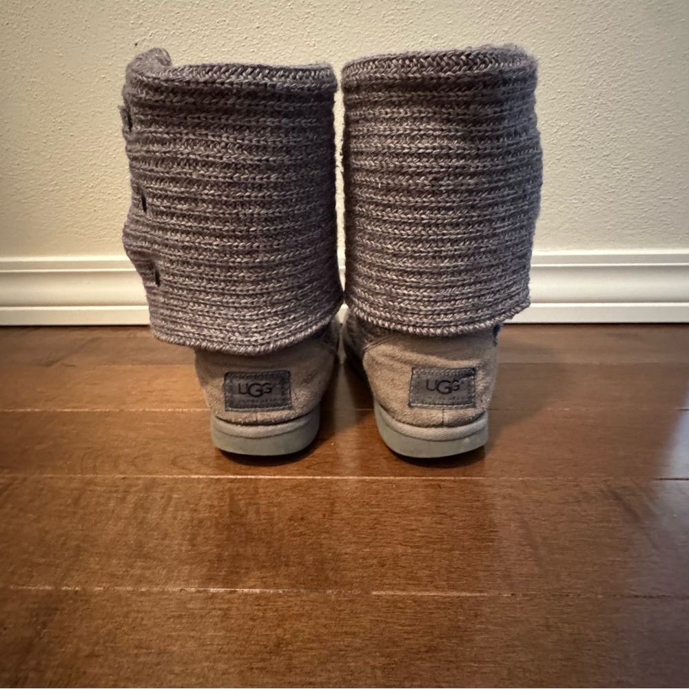 UGG Boots Gray Cardy Sweater Tall or Short Boots Size 7 - Picture 5 of 16